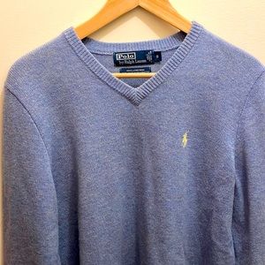 Ralph Lauren Polo Lambs Wool V-Neck Sweater